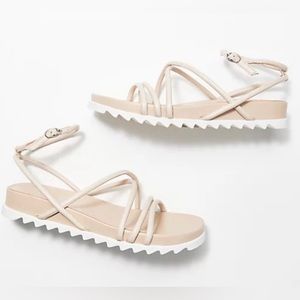 New in box Marc Fisher Joylyn Sandals Strappy Nude color with white base
